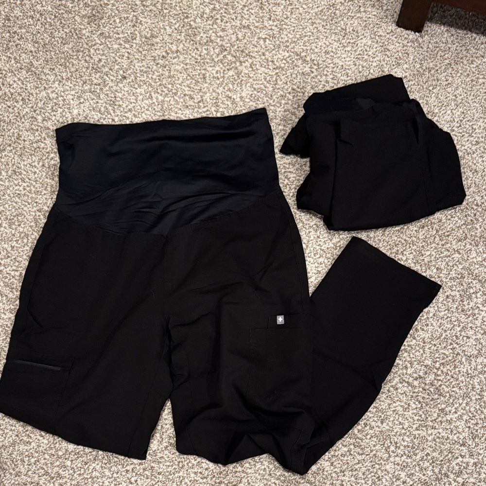 FIGS set of 2 maternity scrub pants